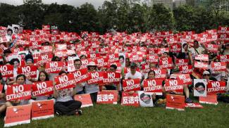 Hong Kong, protesta contro legge estradizione forzata in Cina (Ansa)