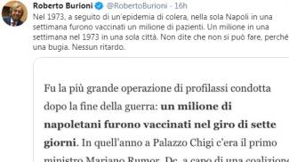 Il tweet di Roberto Burioni