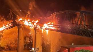 L&#39;incendio al Ponte di ferro del 3 ottobre 2021