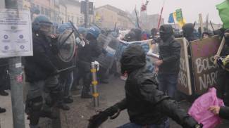Padova scontro tra manifestanti anti Bolsonaro e la Polizia