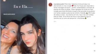 The post in which Marcia Boscardin announces the death of her daughter, Valentina Boscardin (Ansa)